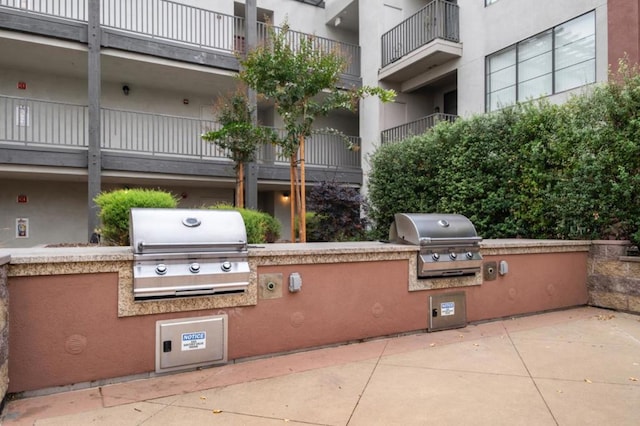 view of patio / terrace featuring a grill and area for grilling