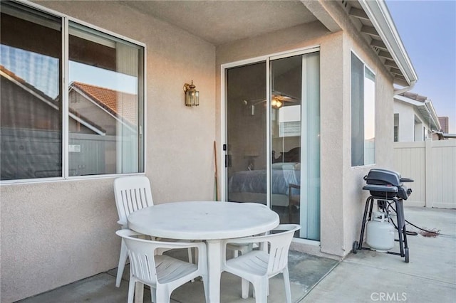 view of patio / terrace featuring a grill