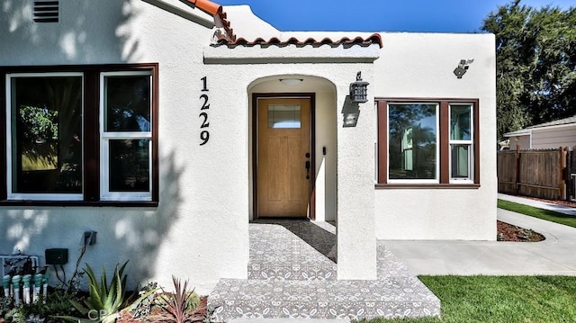 view of doorway to property