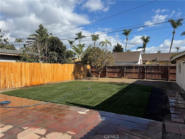 view of yard with a patio