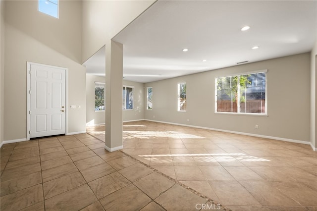 view of tiled entrance foyer