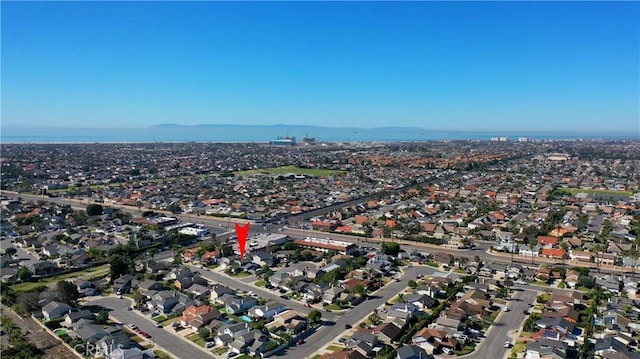 bird's eye view with a mountain view