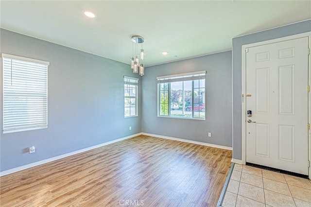 interior space featuring light hardwood / wood-style floors