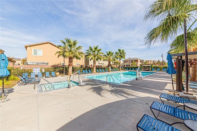 view of pool with a patio area