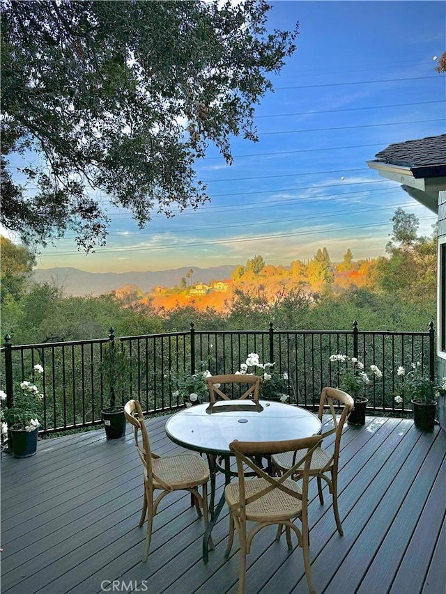 view of deck at dusk