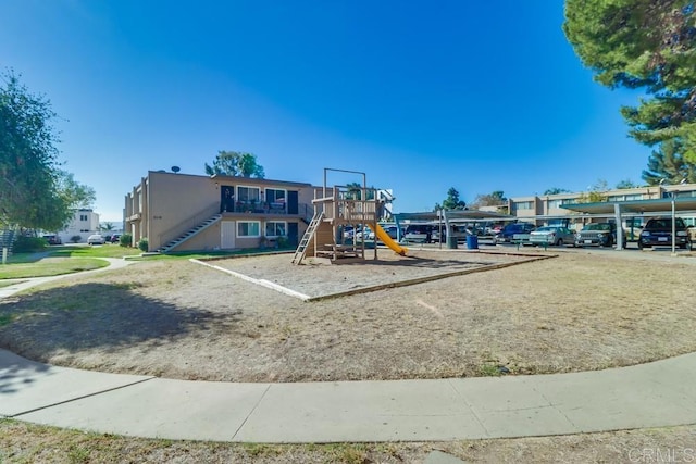 view of jungle gym