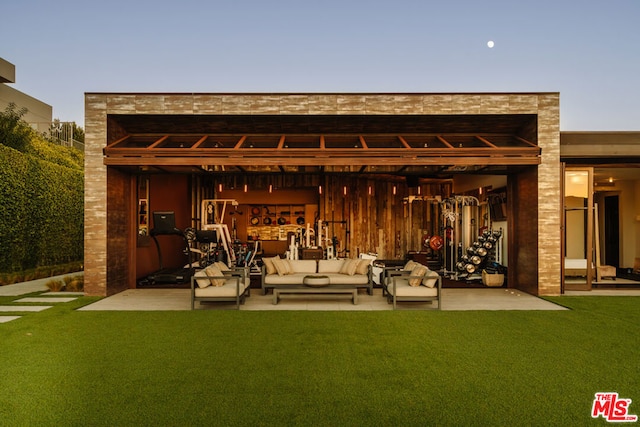 view of patio featuring an outdoor hangout area