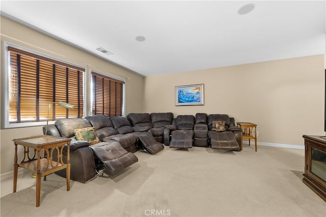 view of carpeted living room