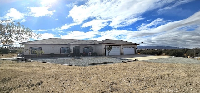 view of front facade with a garage