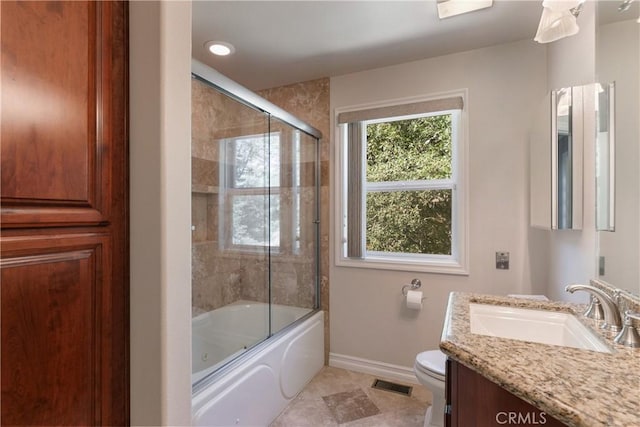 27554 N Bay Rd, Lake Arrowhead, CA 92352 - full bath with vanity and combined bath / shower with glass door