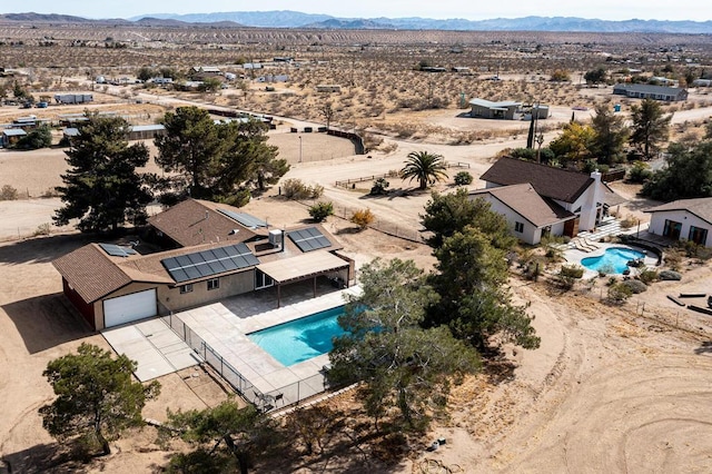 bird's eye view featuring a mountain view