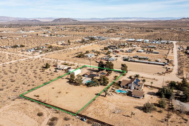 aerial view featuring a mountain view