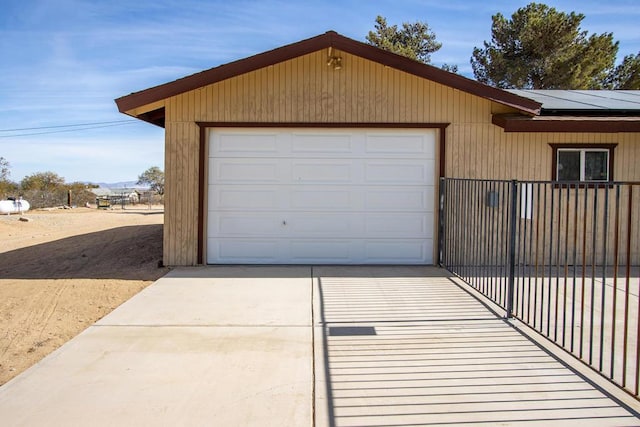 garage with solar panels