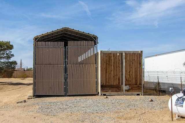 view of outdoor structure