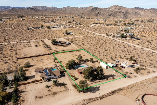 aerial view featuring a mountain view