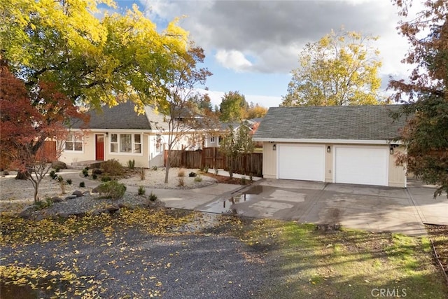 ranch-style house featuring a garage