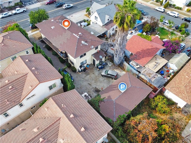 aerial view featuring a residential view