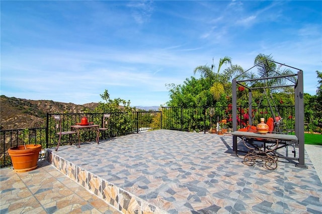 view of patio with a gazebo