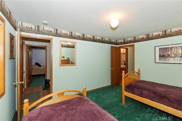 view of carpeted bedroom