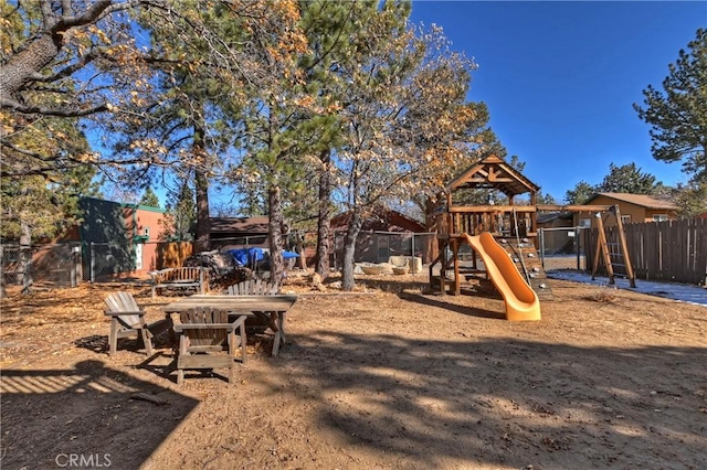 view of jungle gym