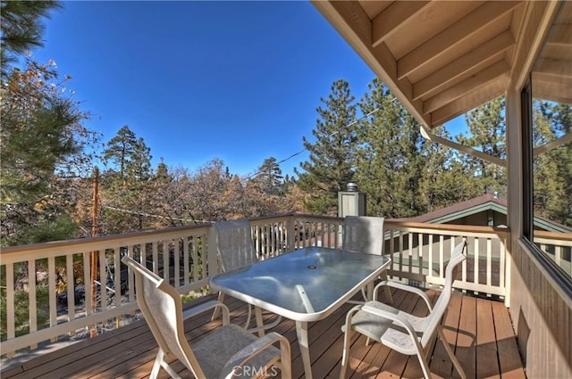 view of wooden deck