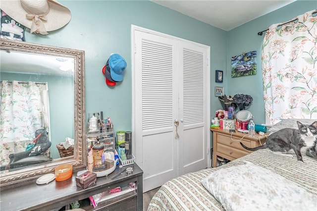 bedroom with a closet