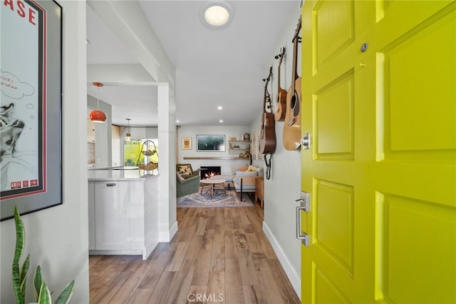 entrance foyer featuring light hardwood / wood-style floors