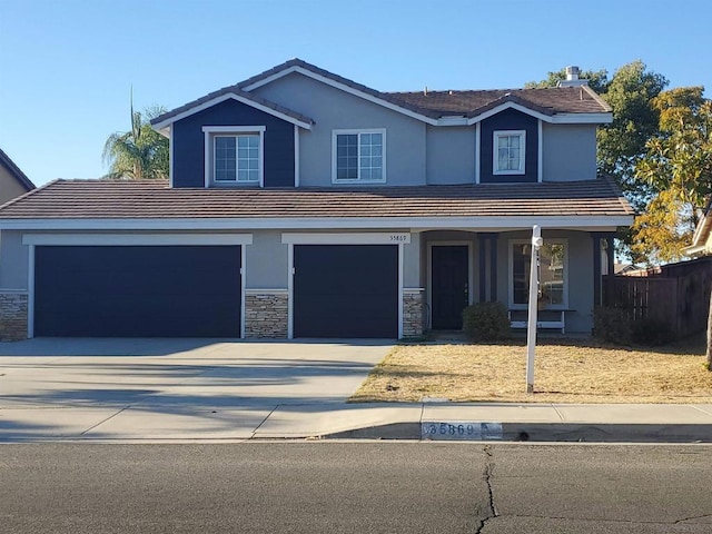 view of front of house featuring a garage