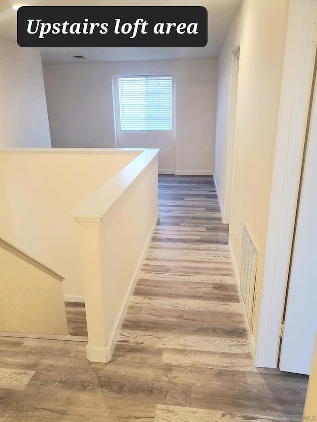 hall featuring wood-type flooring