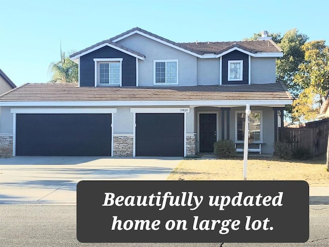 view of front of house featuring a garage