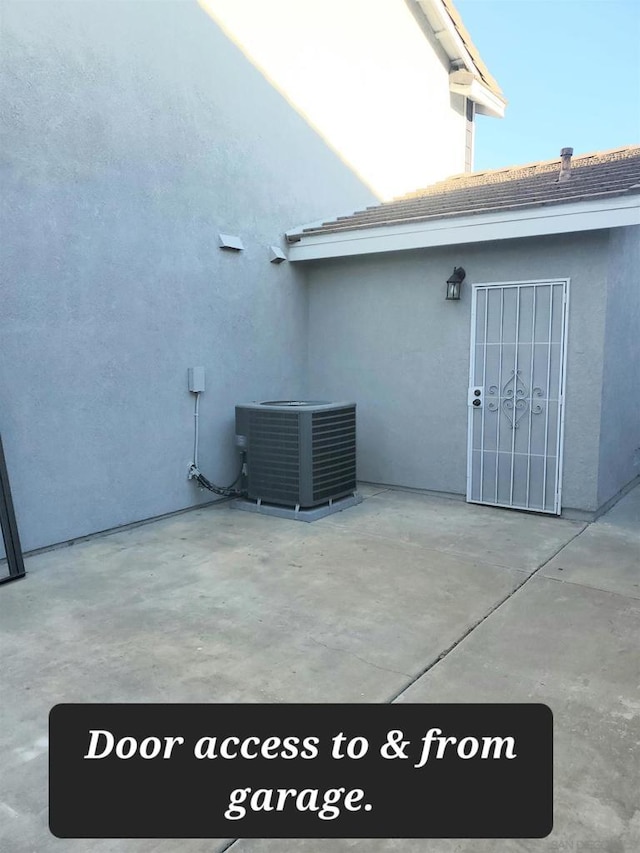 view of patio / terrace featuring central air condition unit