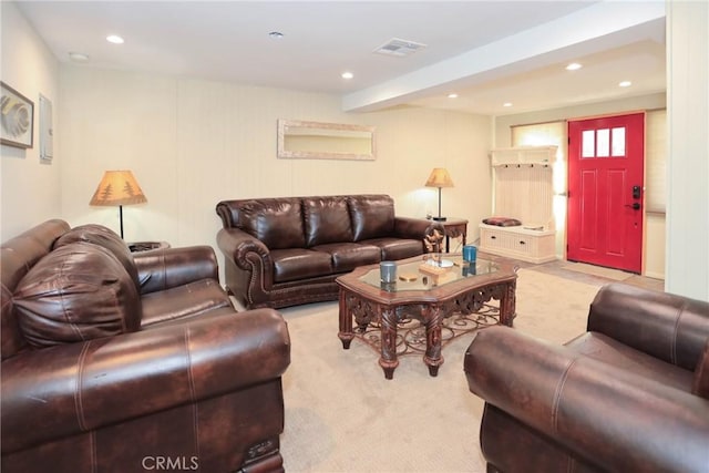 view of carpeted living room