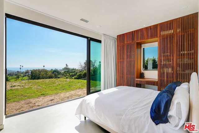 bedroom featuring multiple windows