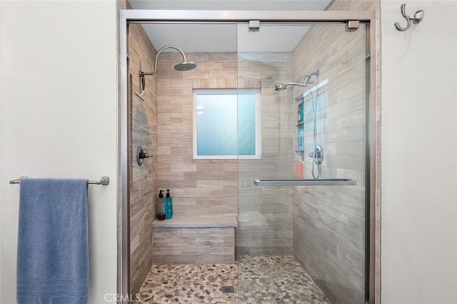 bathroom with walk in shower