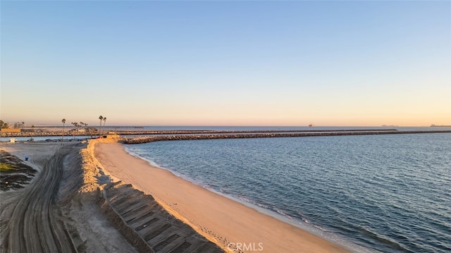 water view with a view of the beach