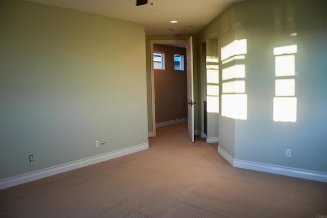 view of carpeted spare room