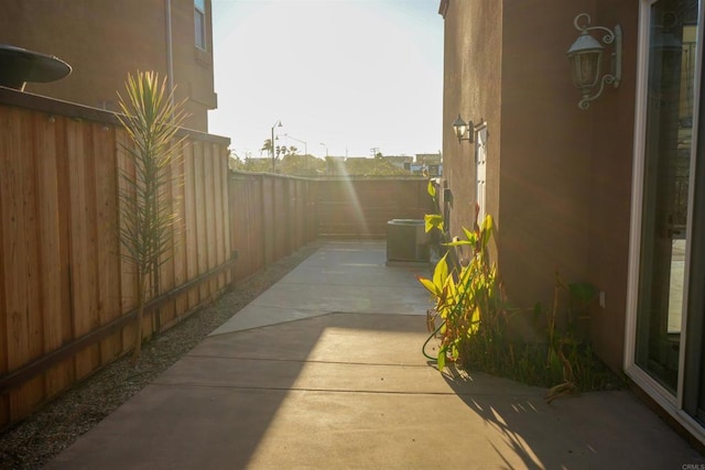 view of home's exterior with a patio