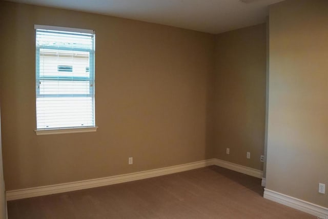 spare room featuring wood-type flooring