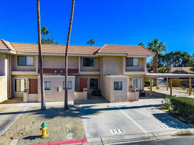 view of property with a carport