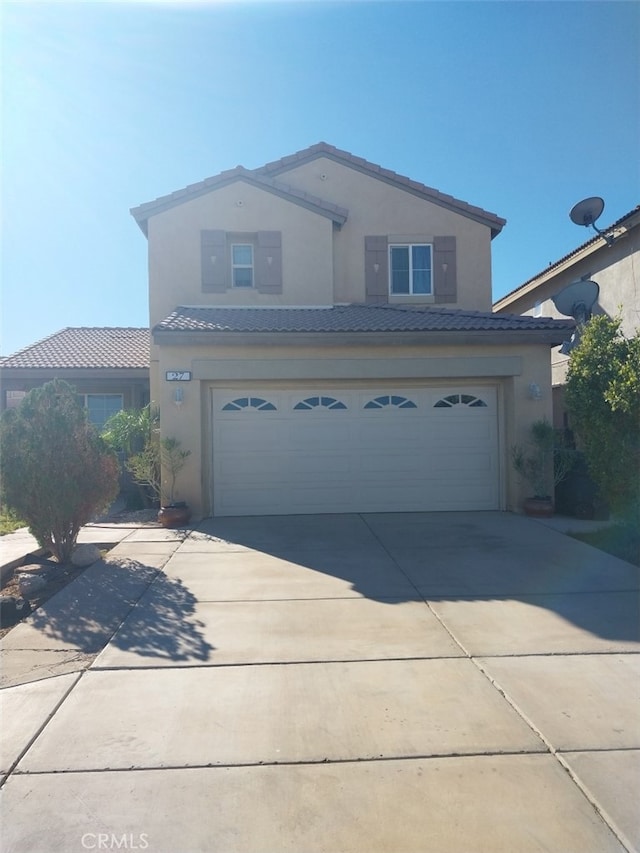 view of property with a garage