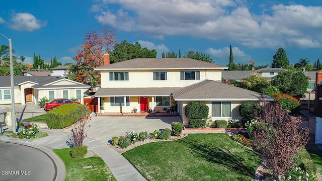 front of property with a front yard