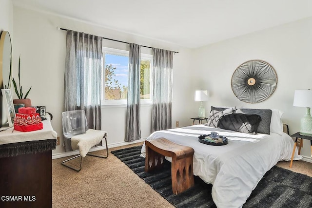 view of carpeted bedroom