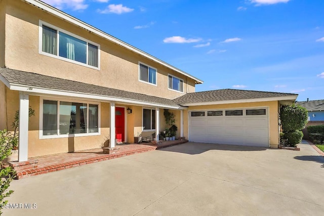 view of front of home featuring a garage