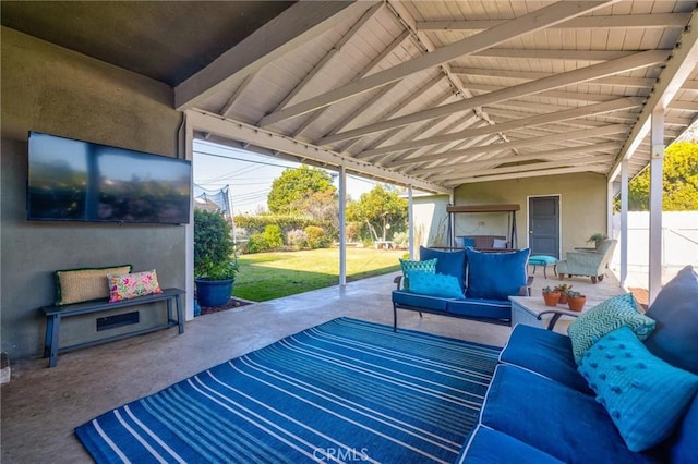 view of patio / terrace featuring an outdoor living space