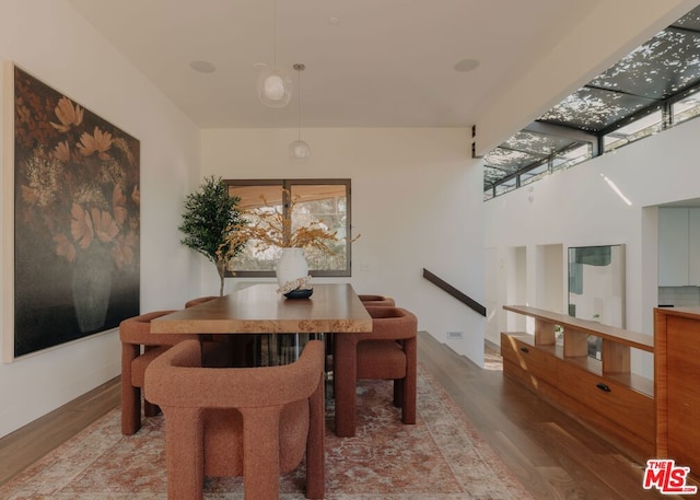 dining area featuring light hardwood / wood-style flooring