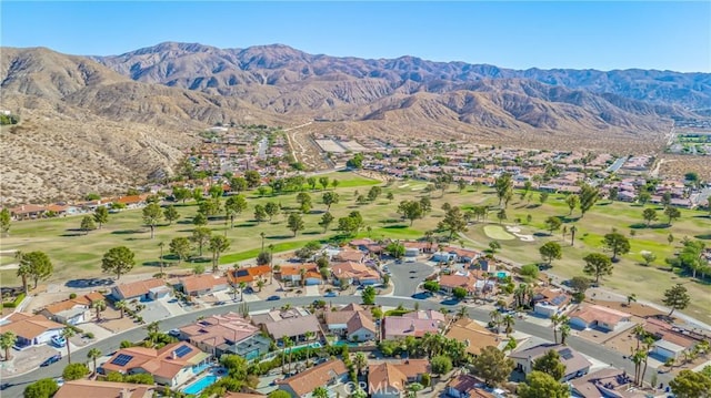 aerial view with a mountain view