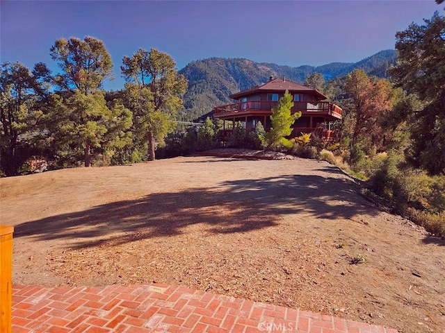 exterior space with a mountain view