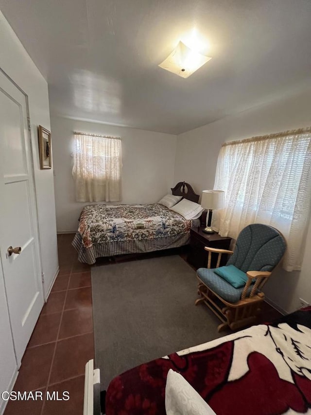 view of tiled bedroom