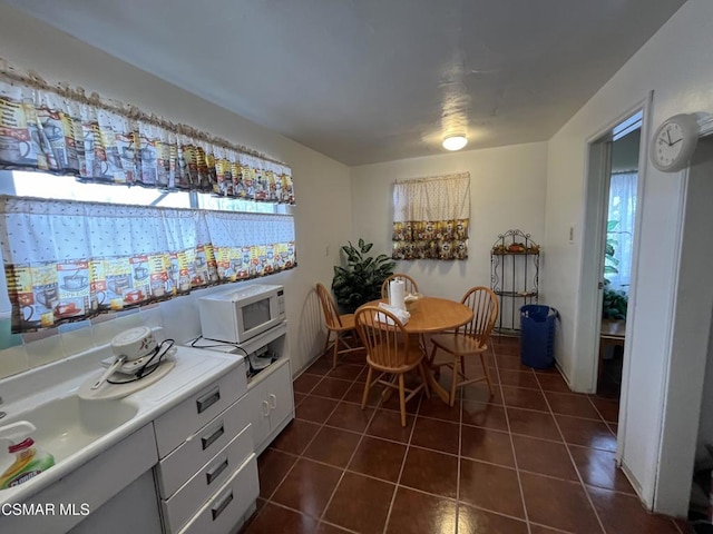 view of tiled dining area