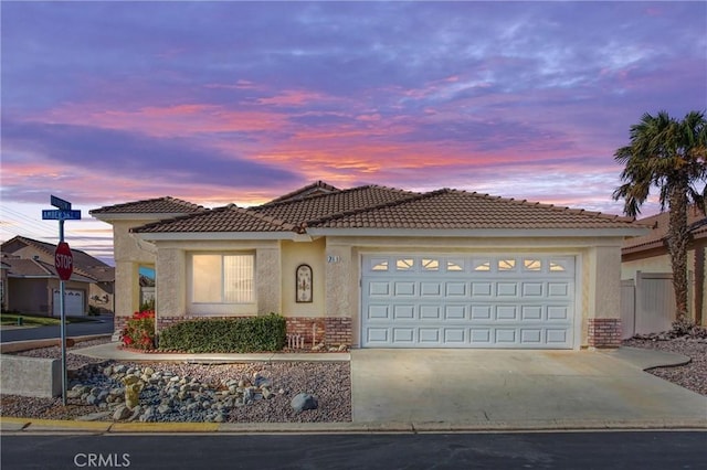 view of front of house featuring a garage